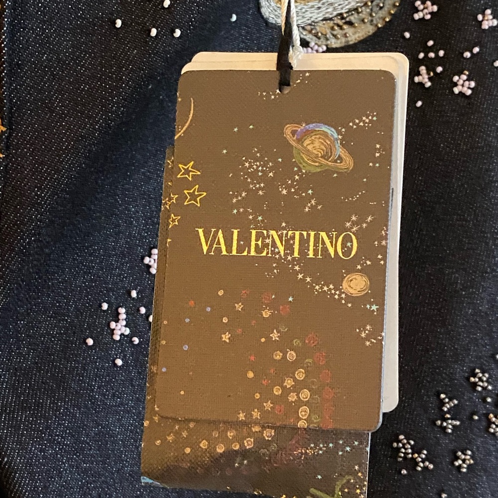 🪐☄️⭐Final Price⭐🌑🌜Valentino Space Embroidered Cuffed Jeans, Size 29 - Picture 12 of 16